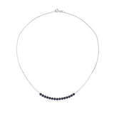 Collier Maille Forçat | Or Blanc & 15 Perles de Culture Black Tahiti