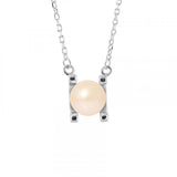 Collier 2C | Argent & Perle de Culture Rose Naturel