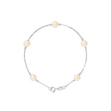 Bracelet Perles de Cutlure Ronde 6-7 mm Rose
