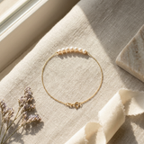 Bracelet NANÉA | Or Jaune & Perles Banches
