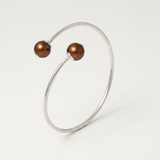 Bracelet Jonc KATALÏA | Perles Chocolat