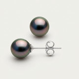 Puces d'oreilles AMY | Or Blanc & Perles de Tahiti
