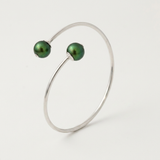Bracelet Jonc KATALÏA | Perles Vertes Intense