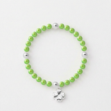 Bracelet Porte Bonheur Trêfle - Perles d'Eau Douce Vertes Tonic