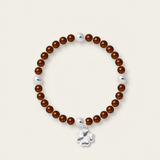 Bracelet Porte Bonheur Trêfle - Perles d'Eau Douce Chocolat