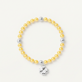 Bracelet Porte Bonheur Trêfle - Perles d'Eau Douce Dorées