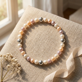 Bracelet Porte Bonheur - Perles d'Eau Douce Pastel