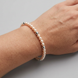 Bracelet Porte Bonheur - Perles d'Eau Douce Roses