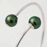 Bracelet Jonc KATALÏA | Perles Vertes Intense