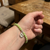 Bracelet Porte Bonheur Trêfle - Perles d'Eau Douce Vertes Tonic