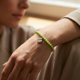 Bracelet Porte Bonheur Trêfle - Perles d'Eau Douce Vertes Tonic