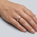 Bague IRINA | Argent & Perle de Culture Rose - 7/8mm