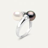 Bague TOI & MOI | Argent, Perle de Tahiti et Perle de Culture