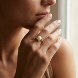 Bague ELISE | Or Jaune & Perle de Culture Blanche