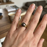 Bague INFINITY | Or Jaune & Perle de Tahiti
