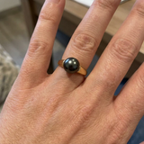 Bague IRINA | Or Jaune & Perle de Culture Black Tahiti - 8/9mm