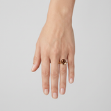 Bague SERENITY | Or Jaune & Perle de Culture Chocolat