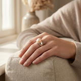 Bague OPALINE | Argent & Perles de Culture Rose