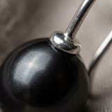 Boucles d'Oreilles DIANA | Argent & Perles de Culture Black Tahiti
