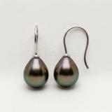Boucles d'Oreilles DIANA | Or Blanc & Perles de Tahiti