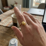 Bague ZIGZAG | Or Jaune & Perle de Culture Dorée