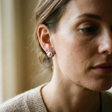 Boucles d'Oreilles Fleur NOHEA | Perles Roses