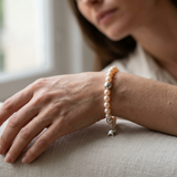 Bracelet Porte Bonheur Etoile - Perles d'Eau Douce Roses