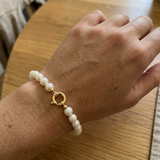 Bracelet NOELYSE | Or Jaune & Perles Blanches