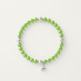 Bracelet Porte Bonheur Etoile - Perles d'Eau Douce Vertes