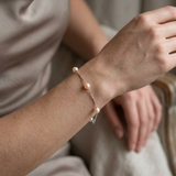 Bracelet Perles de Culture Ronde 6-7 mm Rose