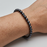 Bracelet Porte Bonheur - Perle d'Eau Douce Black Tahiti