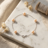 Bracelet Perles de Culture Ronde 6-7 mm Rose