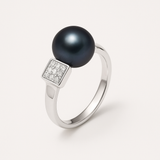 Bague Jonc THALIA | Perle de Culture Black Tahiti
