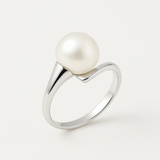 Bague SERENITY | Or Blanc & Perle de Culture Blanche