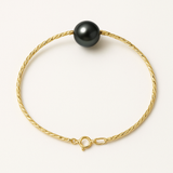 Bracelet TÉA | OR Jaune & Perle de Culture Black Tahiti