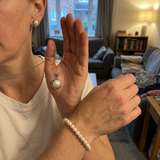 Parure Blanche — Collier, Boucles & Bracelet