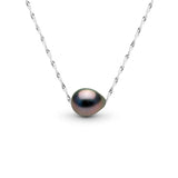 Collier ASHLEY | Or Blanc & Perle de Tahiti