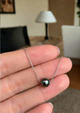 Collier URSULINE | Or blanc & Perle de Tahiti