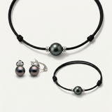 Parure Tahiti — Collier, Boucles & Bracelet
