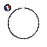 Collier AURÉLIA | Argent & Perles de Culture Black Tahiti