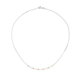 Collier TISSIA | Or Blanc & Perles de Cultures