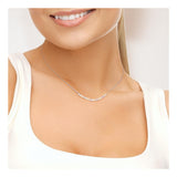 Collier TISSIA | Or Blanc & Perles de Cultures