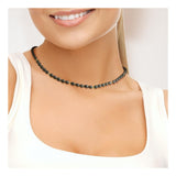 Collier Ras de Cou MARTHA | Or Jaune & Perles Noires