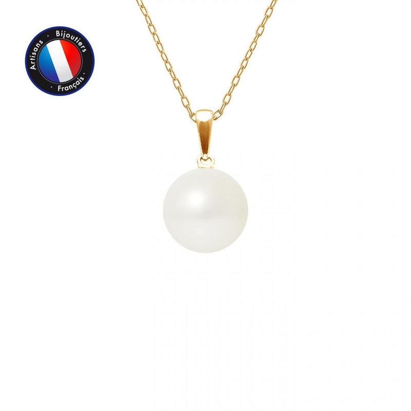 Pendentif PAOLINA | Or Jaune & Perle d'eau douce Blanche