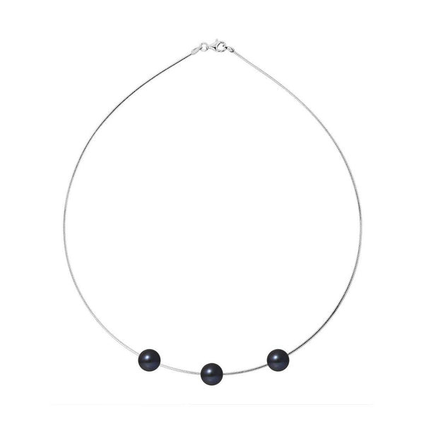 Collier avec perle Tahiti argent | Angèle