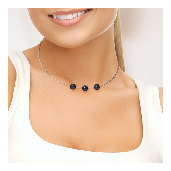 Collier avec perle Tahiti argent | Angèle