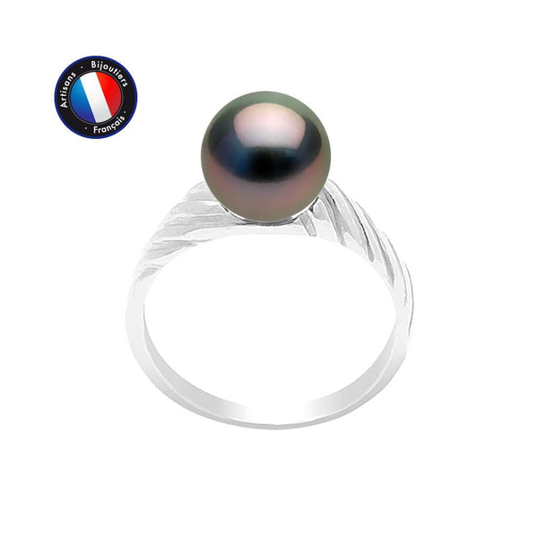 Bague MÉLIA | Or Blanc & Perle de Tahiti