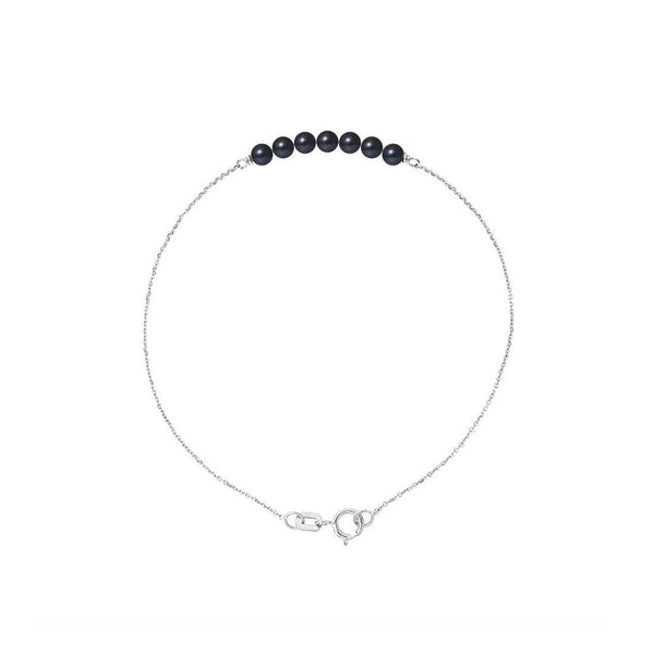 Bracelet- Perle de Culture d'Eau Douce - Diamètre 3-4 mm Black Tahiti-