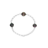 Bracelet Femme 002 - 3 Perles de Tahiti 9-10mm