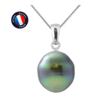 Collier- Perle de Tahiti- Cercle 11-12 mm- Bijou Femme